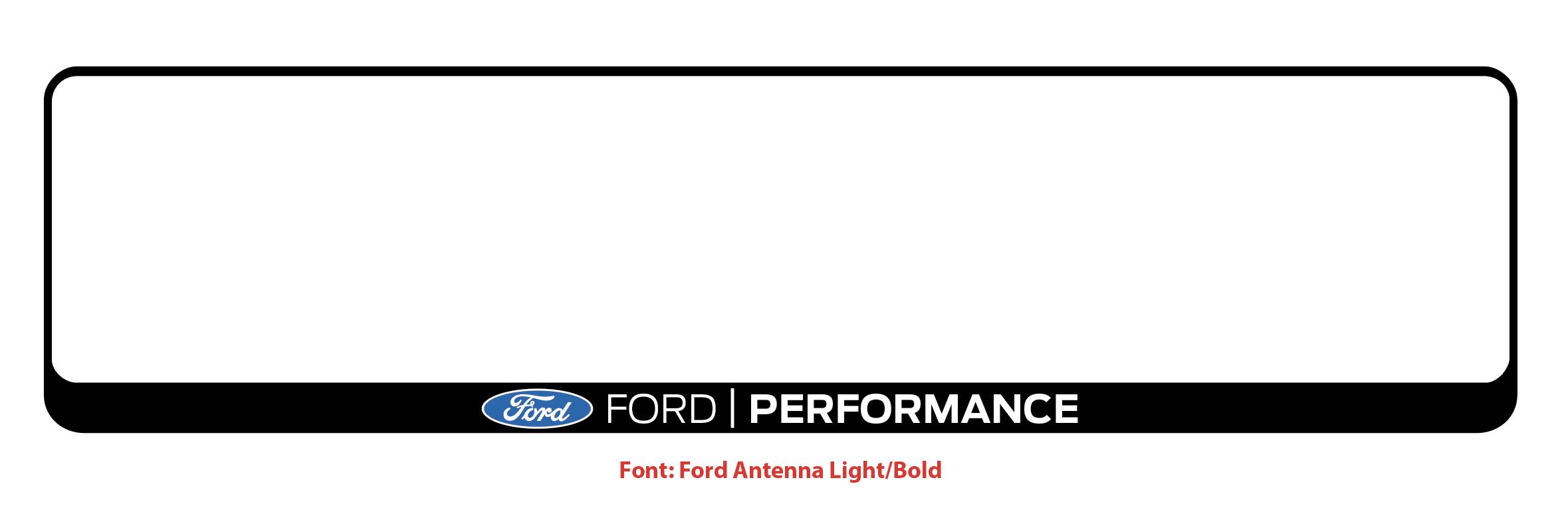 FORD PERFORMANCE Number Plate Holder / Surround